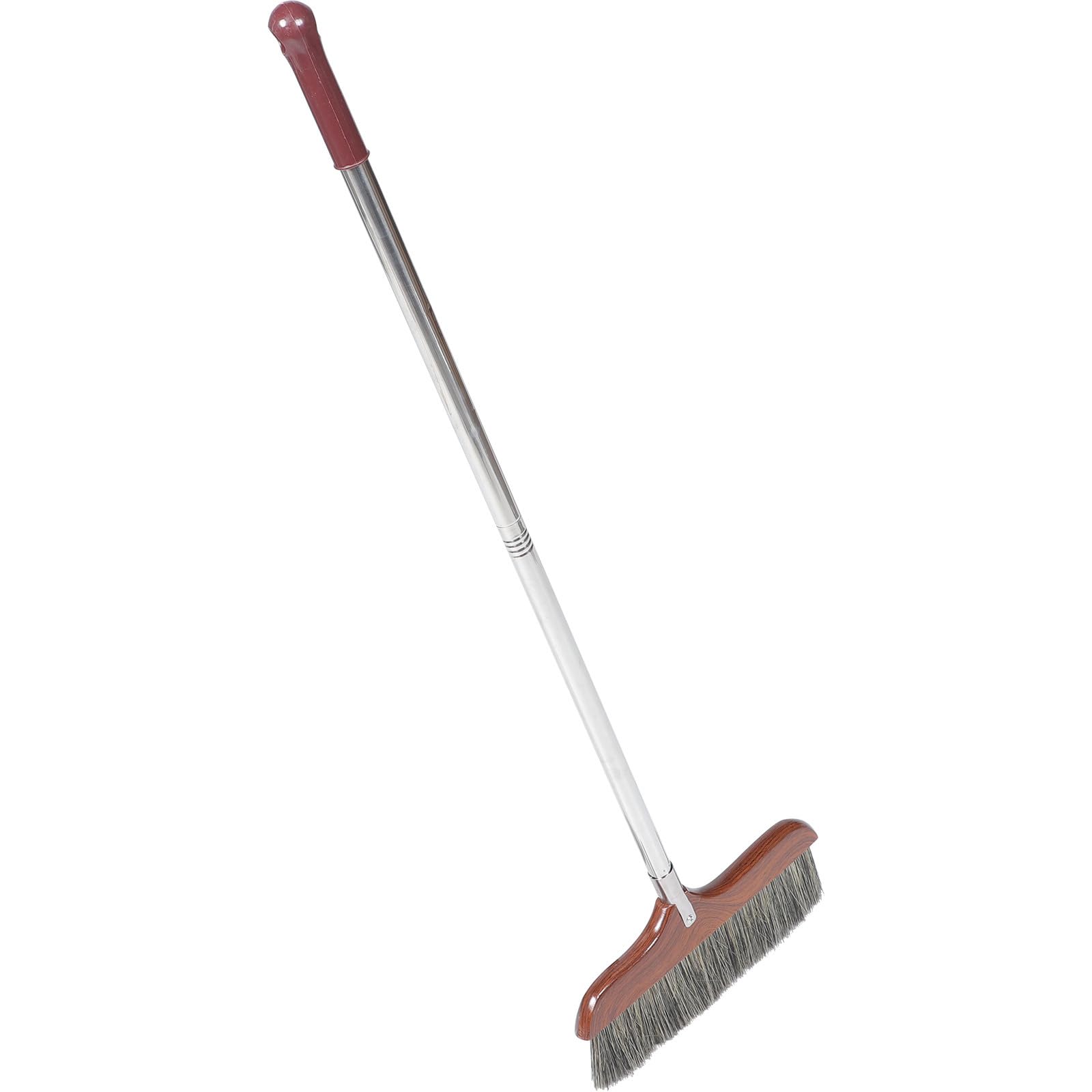 TOYANDONA Bodenbesen mit Langem Edelstahlgriff Weicher Roter Borstenbesen Abnehmbar und Antistatisch Staubbesen für Innenbereich und Haushalt 90cm