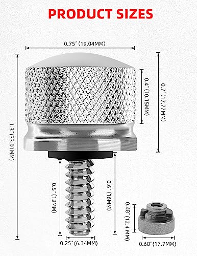 Kit boulon et écrou de selle chromé pour Harley Davidson 1996-2023