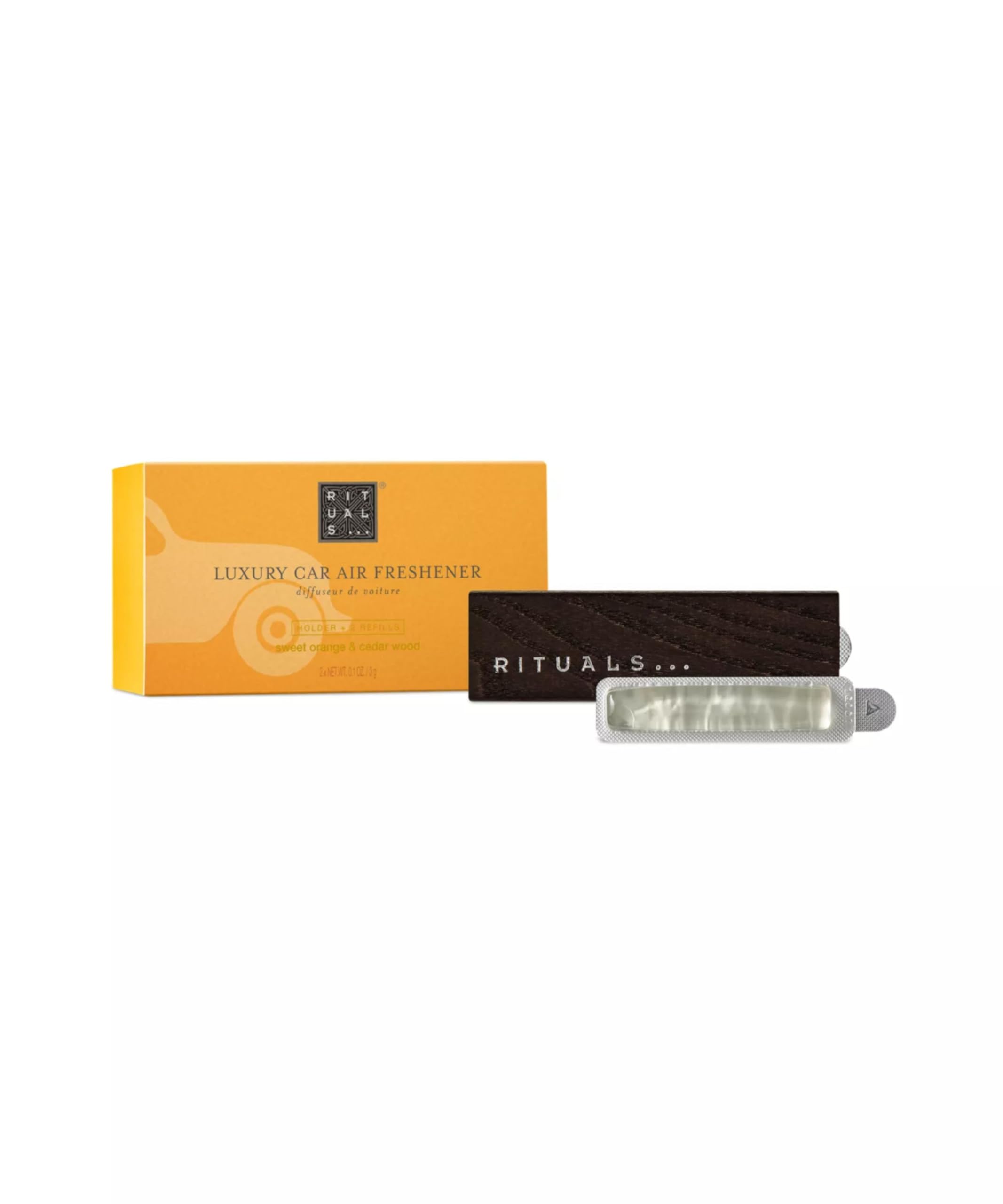 RITUALS The Ritual of Mehr Désodorisant pour voiture – Orange douce et bois de cèdre – 6 g