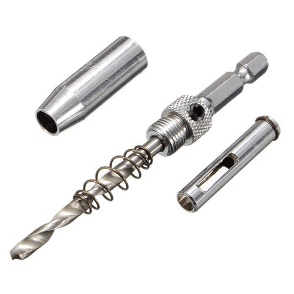 COMOWARE Selbstzentrierende Scharnierbohrer-Set – 17-teilig, 1/4" Sechskantschaft, Für Türen & Fenster