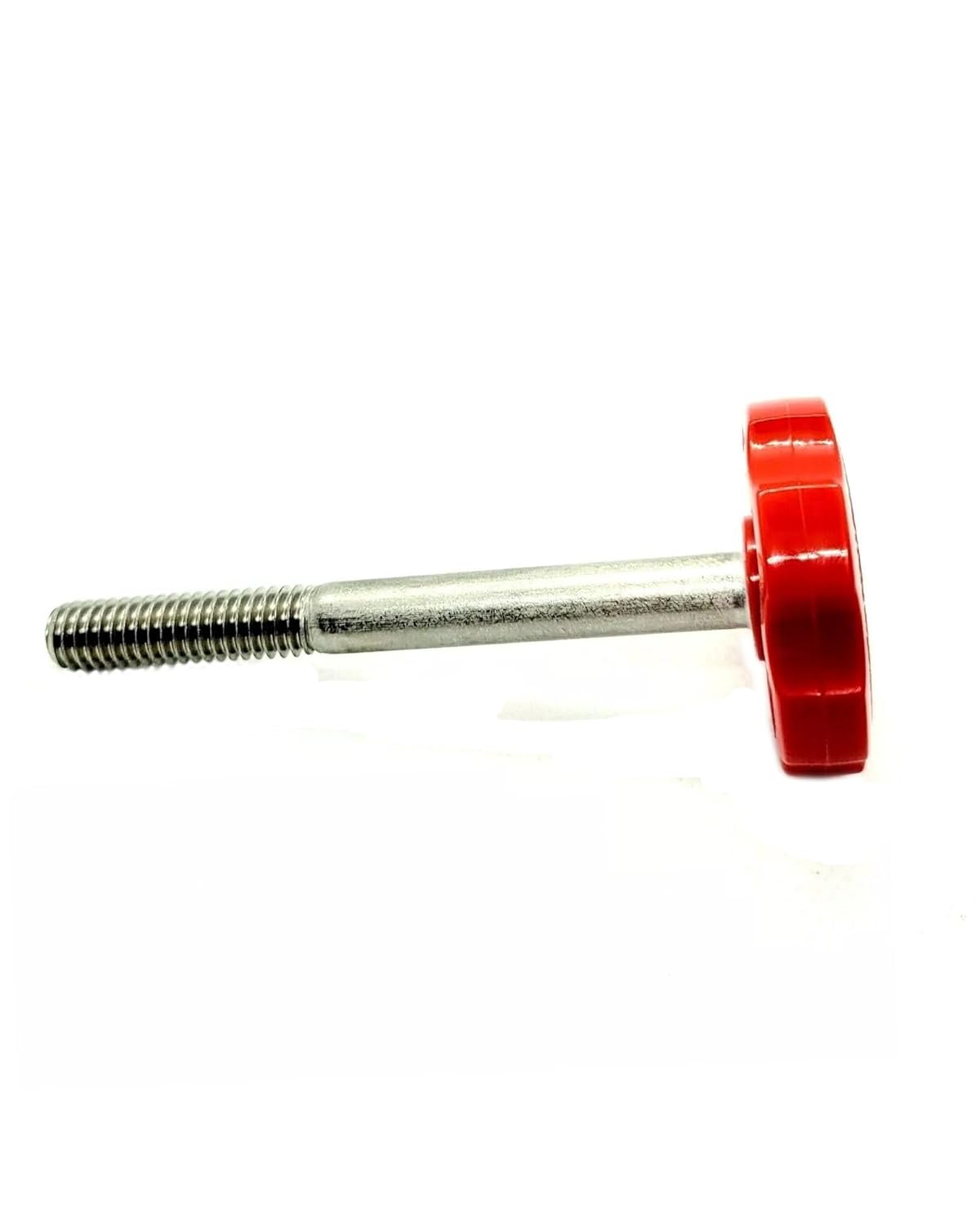 Red Thumb Screws with Rosette Fluted Head - 5/16-18" Clamping Knobs - Knurled Thumb Screw SS Thumb Screw Red Thumbscrews Knurled Knob Screw Thumbscrew (3")