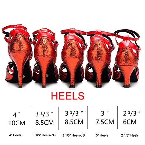 DKZSYIM Women's Latin Dance Shoes Ballroom Performance Shoes,Model YCL3742