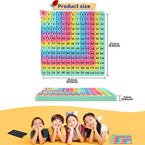 Image of Multiplication & Addition Game Table Division Flash Cards 3rd Grade pop-up Fidget Math Toy, Create Various Math Learning Toy Times Table Number Blocks (Double-Sided Printed)