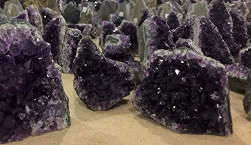 Extreme Rocks & Fossils Amethyst Cluster - 3 To 3.5 Pounds Of Powerful, Deep Purple Crystals. Geode From Uruguay. Includes Bonus 3 Inch Selenite Wand #TOP5