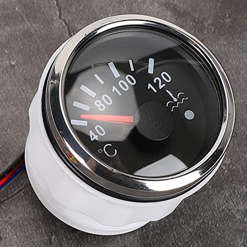 Zusatzinstrumente - Kühlwassertemperaturanzeige, Ersatz Marine Auto Instrument Ersatz Für Auto & Boote Eu-Sensor(Schwarzes Zifferblatt)