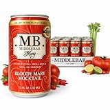 MiddleBar Bloody Mary Mocktail - Handcrafted Bloody Mary Mix - Non-Alcoholic Craft Cocktails - Delicious Drink Mixes for Cocktails and Beers - Women Owned - Small Batch - 12 Pack