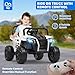 MINIATURE MOTORS 12V Kids Ride on Truck Car Remote Control, Electric Off-Road UTV for Toddlers Bluetooth USB Music, Suspension System Safety Belt, Kids Electric Vehicles Gift for Boys & Girls-White