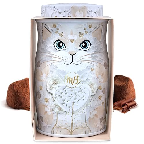 Monty Bojangles Cocoa Dusted Chocolate Truffles Kit Tin (36g - White Rose) Luxury Chocolatey Truffles - Collectable Mini Kit-Tin Wedding Favour Truffles Chocolate Gift Box With Bespoke Design