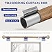 Wood Curtain Rods for Windows: 1 Inch Diameter Adjustable Heavy Duty Curtain Rod 32