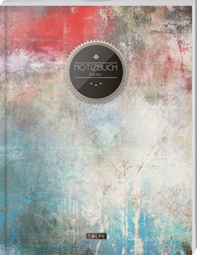 TULPE Blanko Notizbuch A4 „C027 Urban Classic“ (140+ Seiten, Vintage Softcover, Seitenzahlen, Register, Weißes Papier - Dickes Notizheft, Skizzenbuch, Zeichenbuch, Blankobuch, Sketchbook) Cover