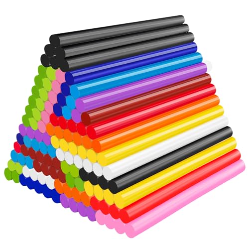ENPOINT 120 Pack Colored Hot Glue Sticks Mini Hot Glue Sticks Bulk 4x 0.27 12 Colors for Christmas Cards Wax Seal Stamp Decoration Handmade Arts and Crafts DIY Car Dent Repair