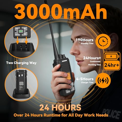 Image of SAMCOM FPCN10A-PRO Long Range 2 Way Radios UHF Walkie Talkies (2 Pack)