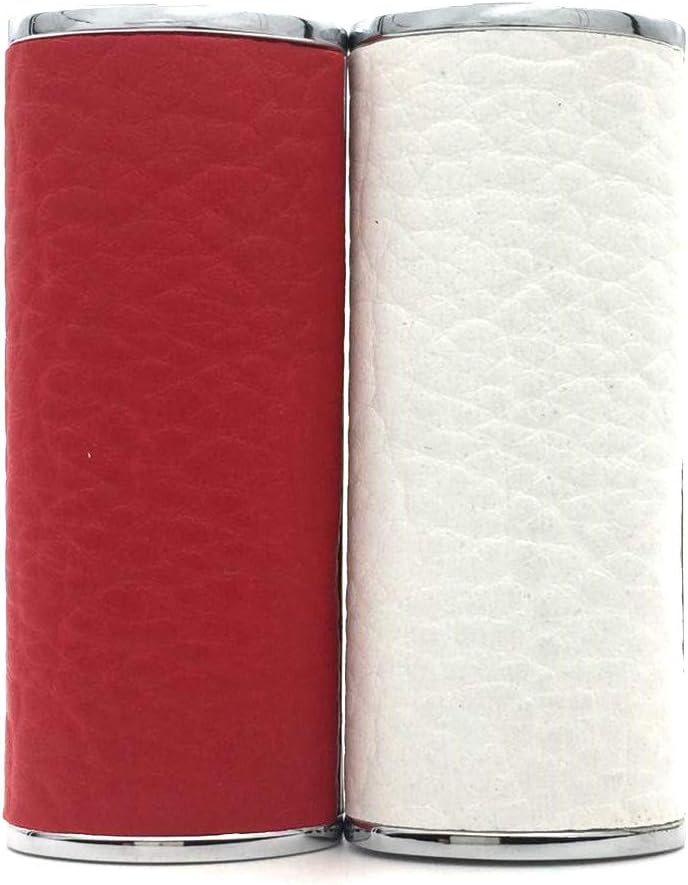 Lucklybestseller 2PCS Set Metal Leather Lighter Case Cover Holder for BIC Full Size Lighter J6