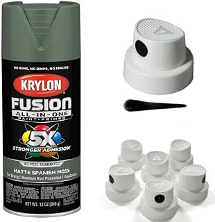 Spray Paint Caps for Krylon Fusion Camo Army Green Spray Paint, (5) Pack OEM Direct Fitment Caps NO CAN