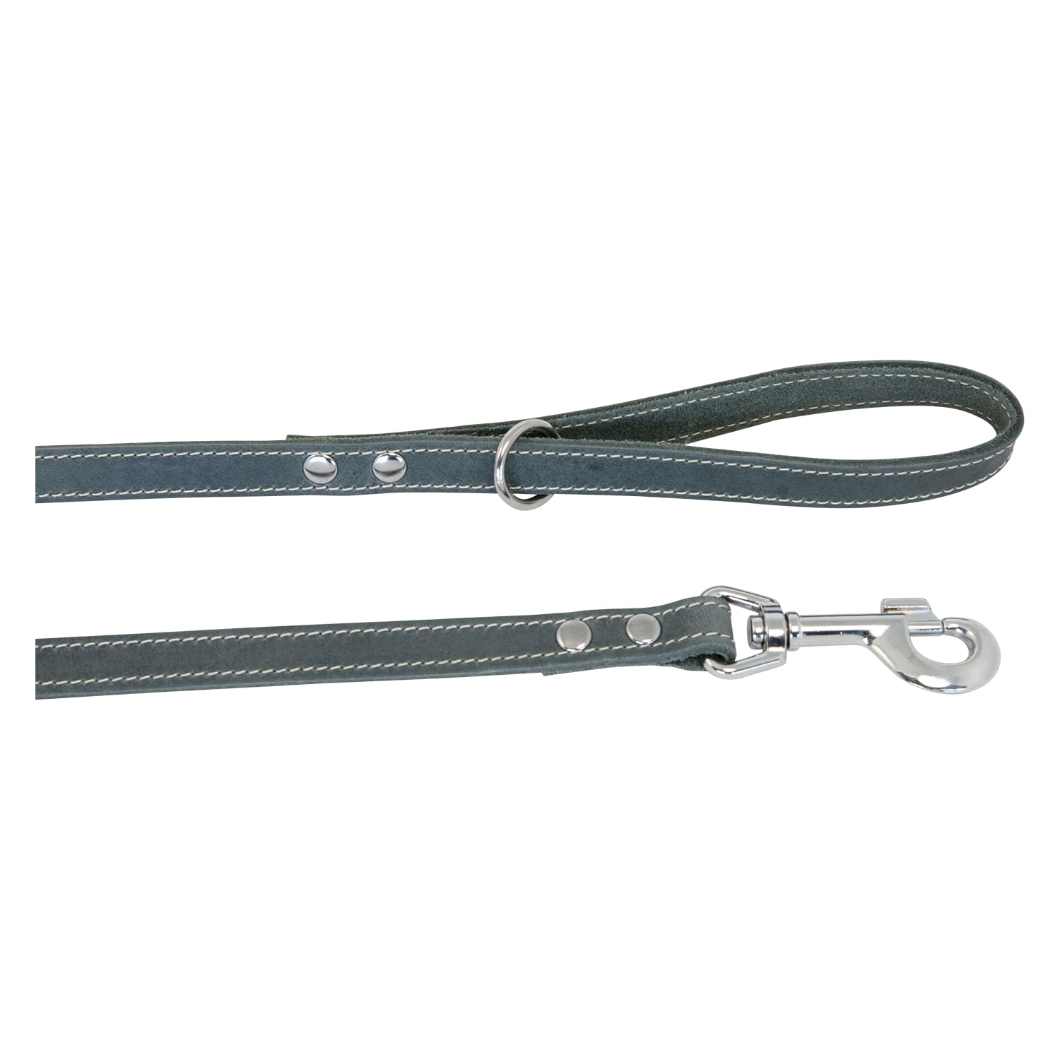 JACK AND VANILLA, Dog Lead, Greasy Leather, Size 10 mm x 120 cm Grey