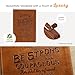 Classic Faux Leather Journal Be Strong And Courageous Joshua 1:9 Brown Inspirational Notebook, Lined Pages w/Scripture, Ribbon Marker, Zipper Closure