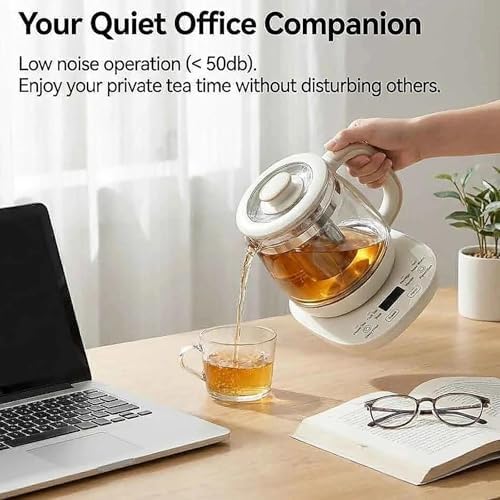Hervidor Eléctrico De Cristal Inteligente De 1,8 L, Control De Temperatura Variable, Función De Mantener Caliente, Temporizador Para Té, Café Y Sopa