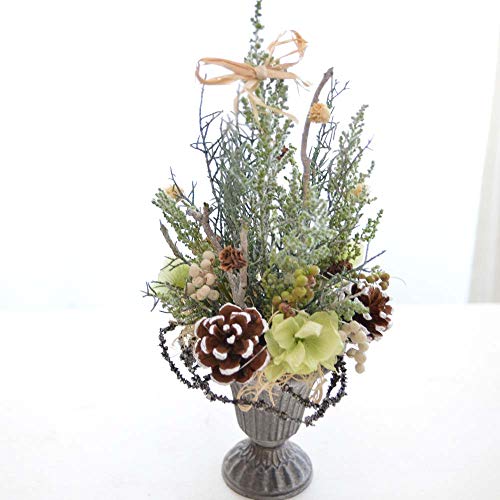 クリスマスツリー プリザーブドフラワー ギフト X'mas テーブル ミニツリー アレンジ ナチュラル グリーン 観葉 アンティークのサムネイル