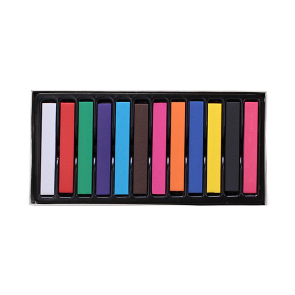 TRUYOO 12 Colors Temporary Color Non-toxic Hair Chalk Dye Hair Salon Pastel Kit