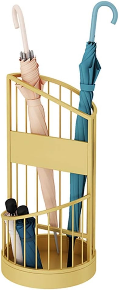 Metal Umbrella Holder Stand for Home Office Decor - Freestanding Round Metal Umbrella Bin, Hallway Entryway Metal Rack for Canes Walking Sticks Umbrellas