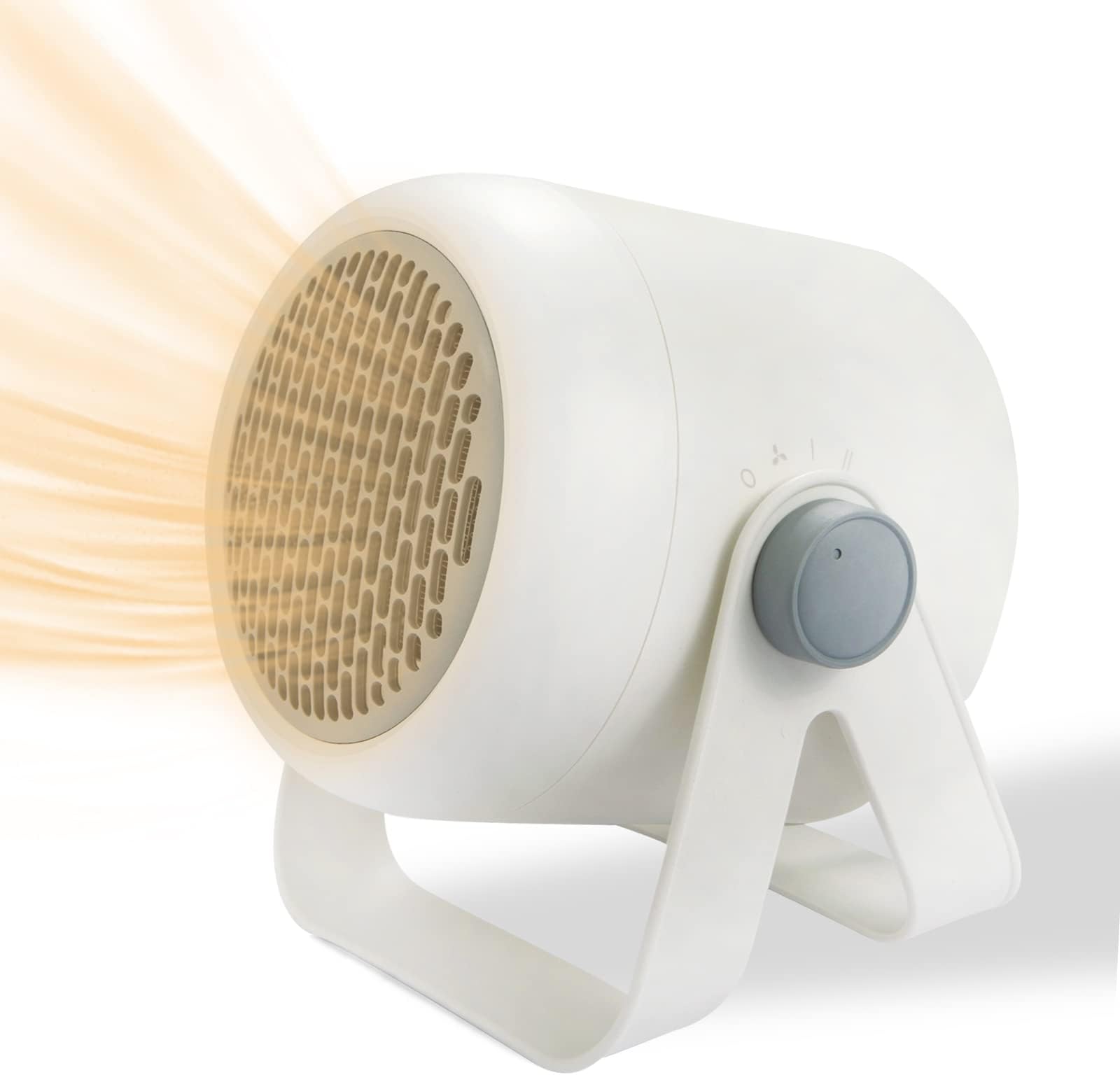 Portable Small space heater for indoor use, Fast Heating Ceramic 1000W mini personal Heater with Heating and Fan Modes for Room, Bedroom, Office and Indoor Use,White