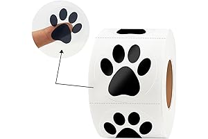 Paw Print Stickers,1.5" Plastic Stickers For Puppy Lovers