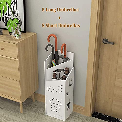 Support de porte-parapluie intérieur avec bac pour rangement de bâtons de marche - 4