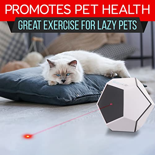 Serenelife Automatic Cat Cube Toy - Electronic Rotating & Moving Teaser Machine For Interactive & Smart Sensory Pet Play - Auto Wireless Control - Slctla40 #TOP5