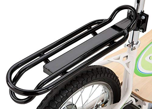 Image of Razor EcoSmart Metro Electric Scooter for Adults - 500W High Torque Motor, Up to 18MPH, 16 inch Air Filled Tires, Rear Wheel Drive, Height Adjustable Seat and Detachable Luggage Basket, Bamboo Deck