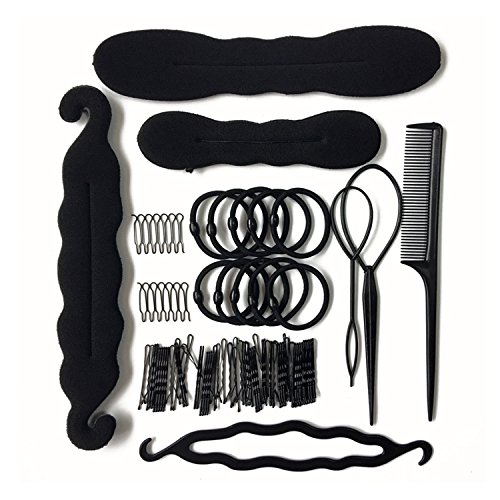 Topsy tail hair tool Maker Ponytail Holder Ties Bobby Pins Elastics Hair Braid Magic Twist Hair Styling DIY Kit for Women & Girls