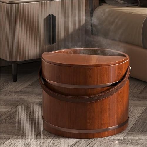 Balde de Madera para Pies con Masaje, Grande, Amarillo miniatura 6