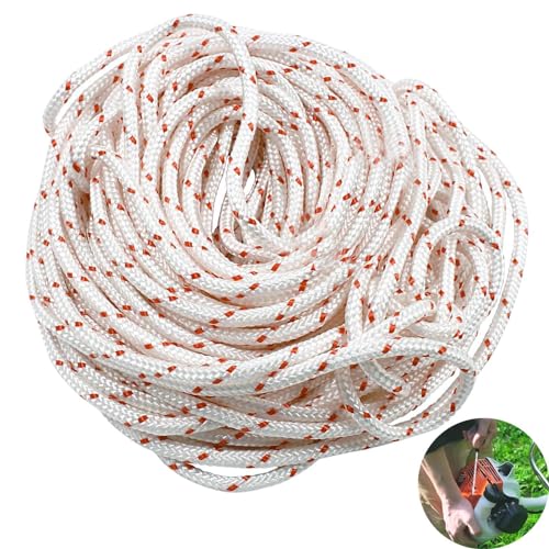 Cuerda de Arranque de Retroceso, Cuerda de Srranque de Retroceso de 10 Meters y 4 mm, Cortacésped Cable de Cuerda de Arranque, para Recortadoras de Hilo, Motosierras, Cortacéspedes