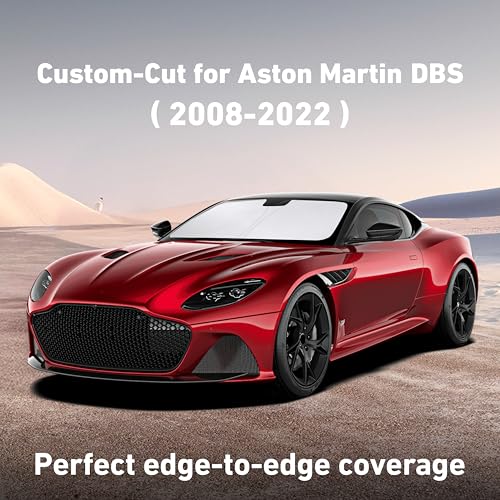 Image of Econour Windshield Sunshade for Aston Martin DBS, DBS Superleggera 2008-2019, 2020, 2021 Sun Visor for Front Window Sun Shade Cover, UV Blocker & Protector, Car Accessories