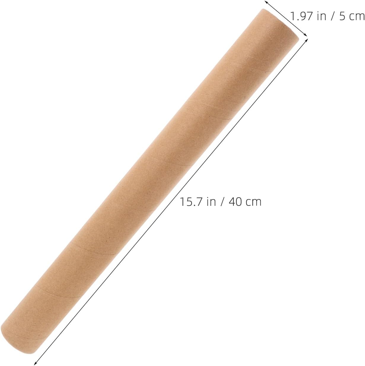 8pcs Mailing Tubes with Plastic Caps: 16''x2'' Kraft Paper Poster Tubes for Safely Shipping Documents, Posters, Artwork, and Other Delicate Items