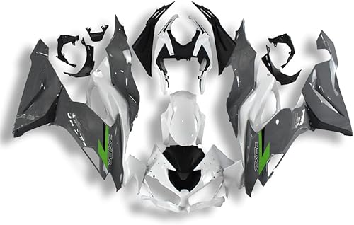 NF - Carenado blanco y gris para Kawasaki Ninja 2019 2020 2021 ZX6R 636 ZX-6R moldeado por inyección de plástico ABS nuevo marco de carrocería 19 20