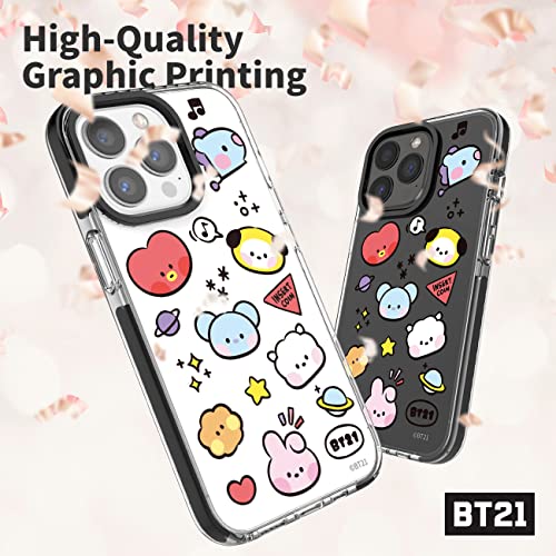 Bt21 Merchandise For Iphone 14 Pro Max Case Minini Clear Line Tpu Jelly Cover Transparent Slim Bumper Phone Case 6.7 Inch #TOP2