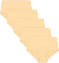 TANSTC Women’s Knickers – High Waist Cotton Underwear for Women, Soft Ladies Briefs with Tummy Support – Knickers for Women Multipack of 5