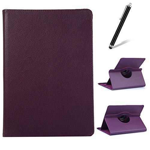 Artfeel Cover per Samsung Galaxy Tab 2 10.1 GT-P5100 P5110 P5113,Girevole 360 Gradi di Rotazione Supporto Custodia,Visualizzazione Multi-Angolo Sottile Leggero PU Pelle Flip Cover,Viola