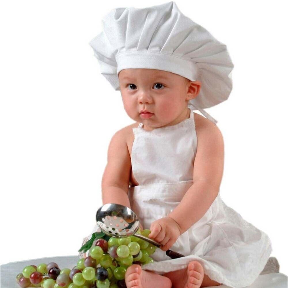 FLIPWORLD Cotton Blend Baby Chef Dress With Chef Hat (Photography Prop) (White) (6 Month) (B0CFG7JXCV) Amazon Price History, Amazon Price Tracker