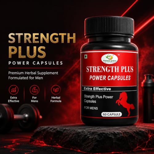Image of Strength Plus Herbal Capsules for Men, 60 Capsules | Ayurvedic, Daily Wellness & Energy Support, Natural Herbal Supplement