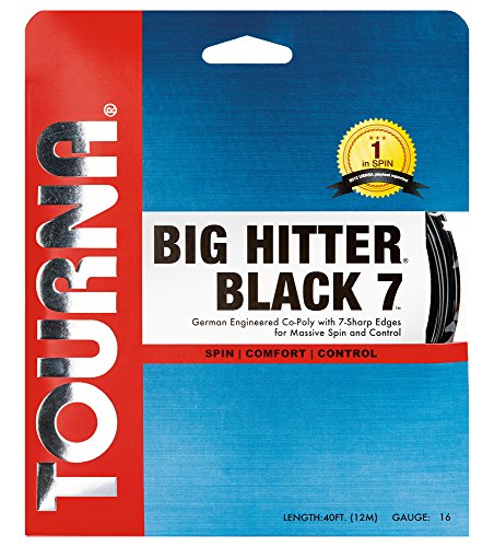Tourna Big Hitter Black7 Ultimate Spin Polyester Tennis String 16g set (BHBK7-16)