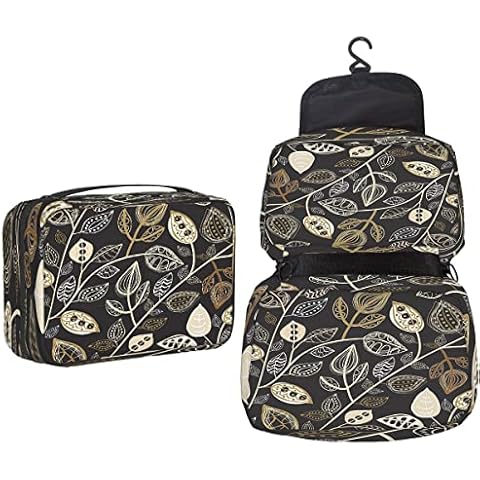 Pznen Toiletry Bag Minimalist Style Cactus Pattern Cosmetic Bag Green Plant Pink Flowers Makeup Bag Bathroom Accessories Dorm Room Essentials, 9.8 L * 7.5 W * 3.15 H Inch, Classic Cover