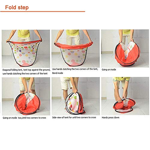 EocuSun Ball Pit Play Tent,Kids Tents/Pop Up Play Tent Play Tents House Indoor and Outdoor Children Kid Tent Beach Tent Playhouse Zipper Storage Case for Boys Girls Toddler - Thumbnail 7