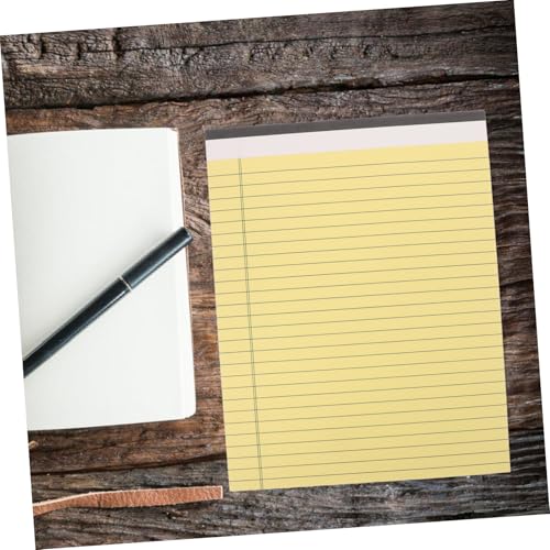 Bloc-notes jaunes lignés Alipis | Lot de 10 blocs de 30 pages pour la prise de notes au bureau