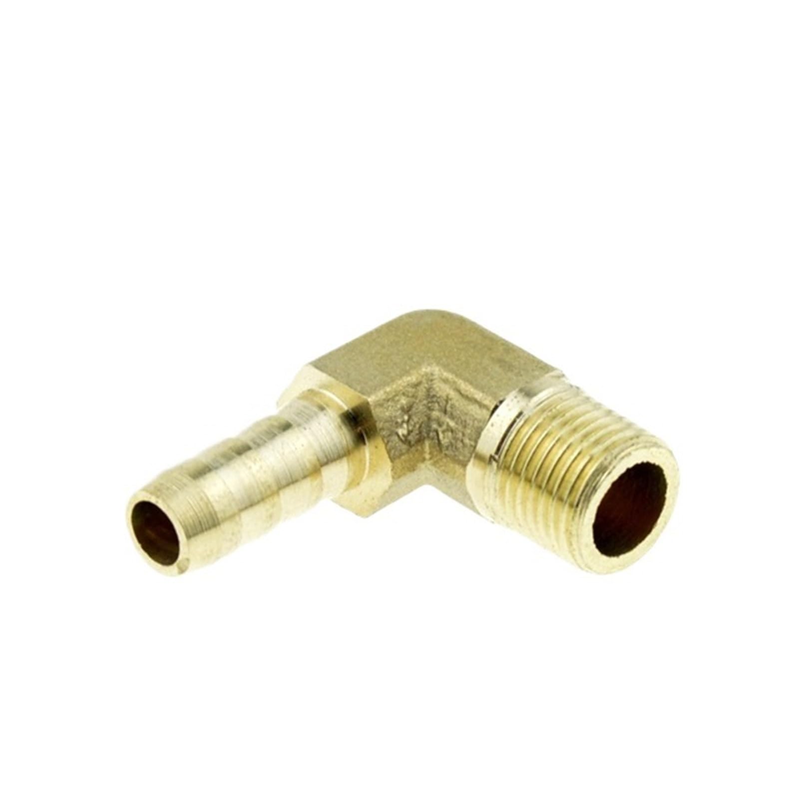 Tazyyzuu Men's One Color Npt Straight Or Elbow Brass Hose Pipe Fitting 6Mm 8Mm 10Mm 12Mm Barb Splicer 1/8" Thread Copper Barbed(L 6Mm Barb-01)