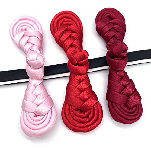 Evago 10 Pairs Chinese Knots Frog Buttons Closure Sewing Fasteners For Sweater Cloak Coats Scarf Cardigan And Costumes Outfit Sewing, Red(Pb) #TOP5