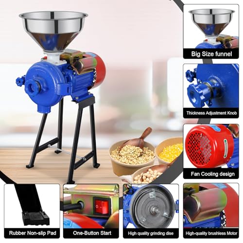 Image of Electric Grain Mill Grinder 3000W, Molino Para Moler Maiz Electrico