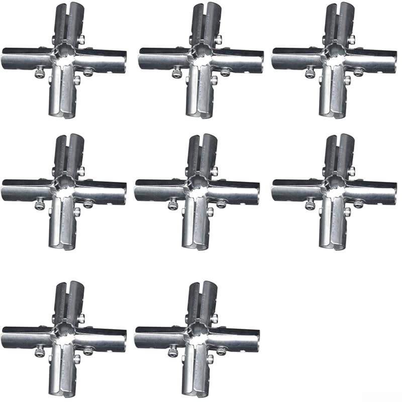 Connecteur Tuyau 4 Voies 25mm Acier Galvanisé Anti-Rouille(25mm 8pcs)
