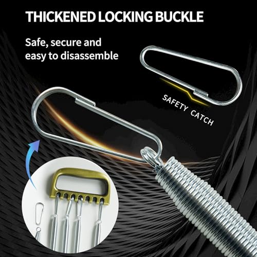 Expansor de pecho con 7 resortes desmontables para fitness en casa, mango de aleación de aluminio y resortes de ejercicio para entrenamiento muscular y culturismo