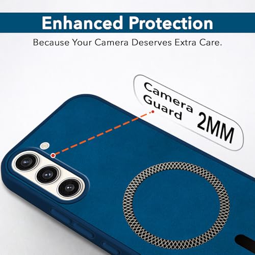 Image of Jkobi Leather Finish Back Cover Case for Samsung Galaxy S23 Plus 5G (MagSafe Compatible Wireless Charging | Soft Touch | Camera Bump Protection)